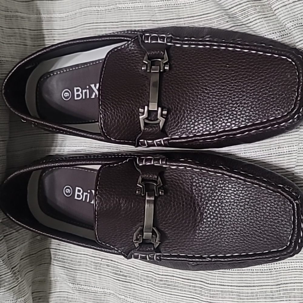 BriX Payne Men's Slip-On Casual Driving Shoes Moccasin Brown Loafers Brown Size9